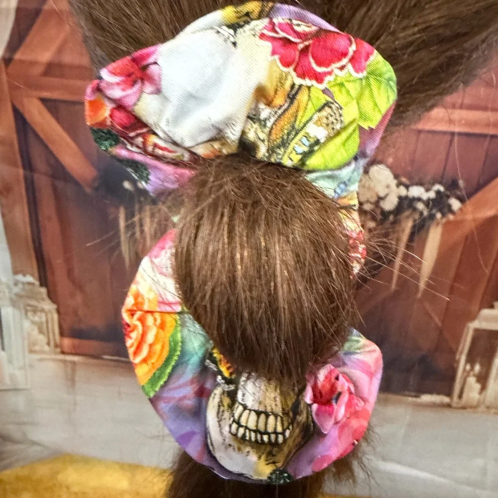 Floral Multicolor Butterfly Scrunchie